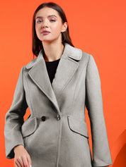KOTTY Cotton Blend Solid Coat 
