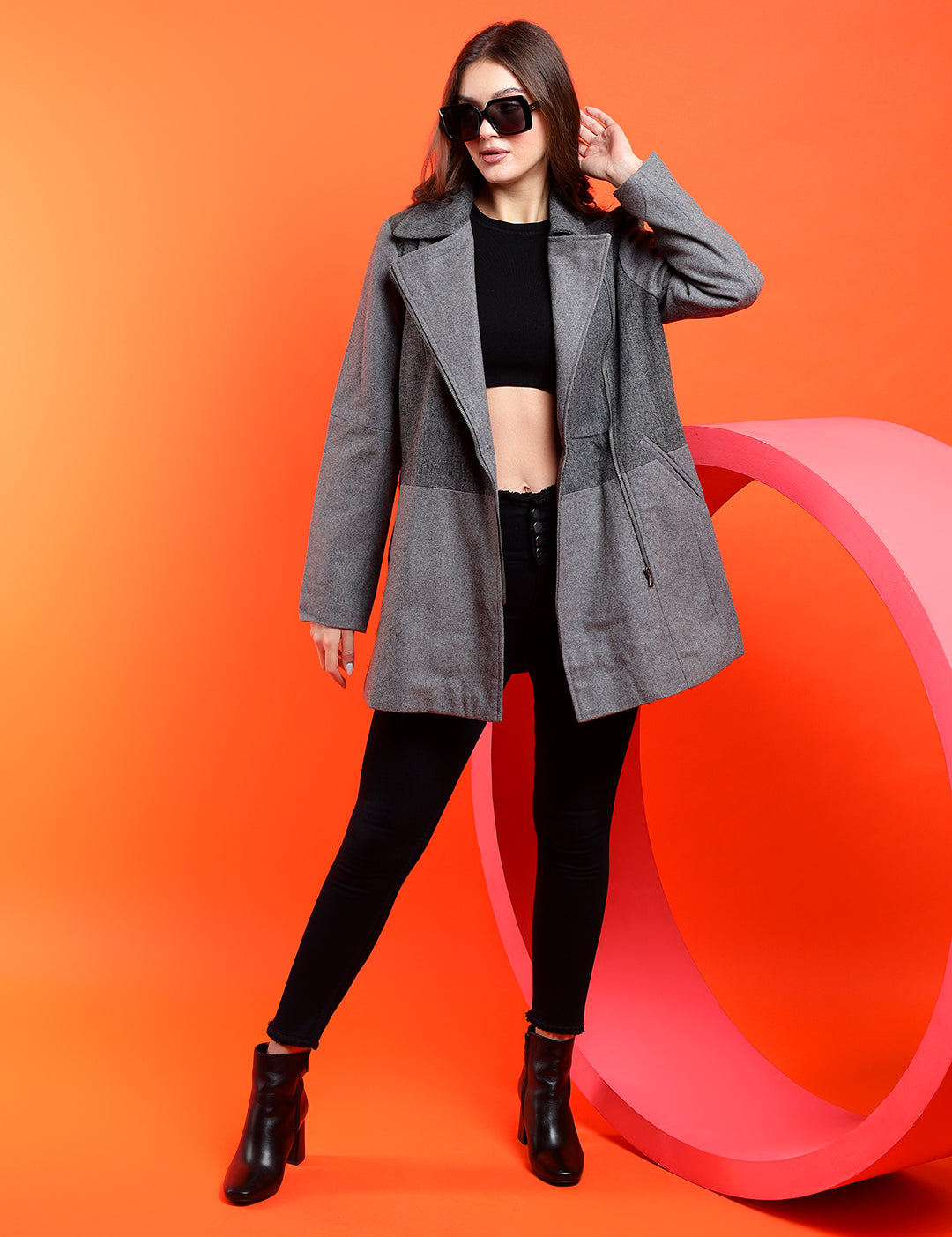 KOTTY Women's Stylish Mid-Length Coats – Vibrant Mustard and Chic Designs Premium Colors