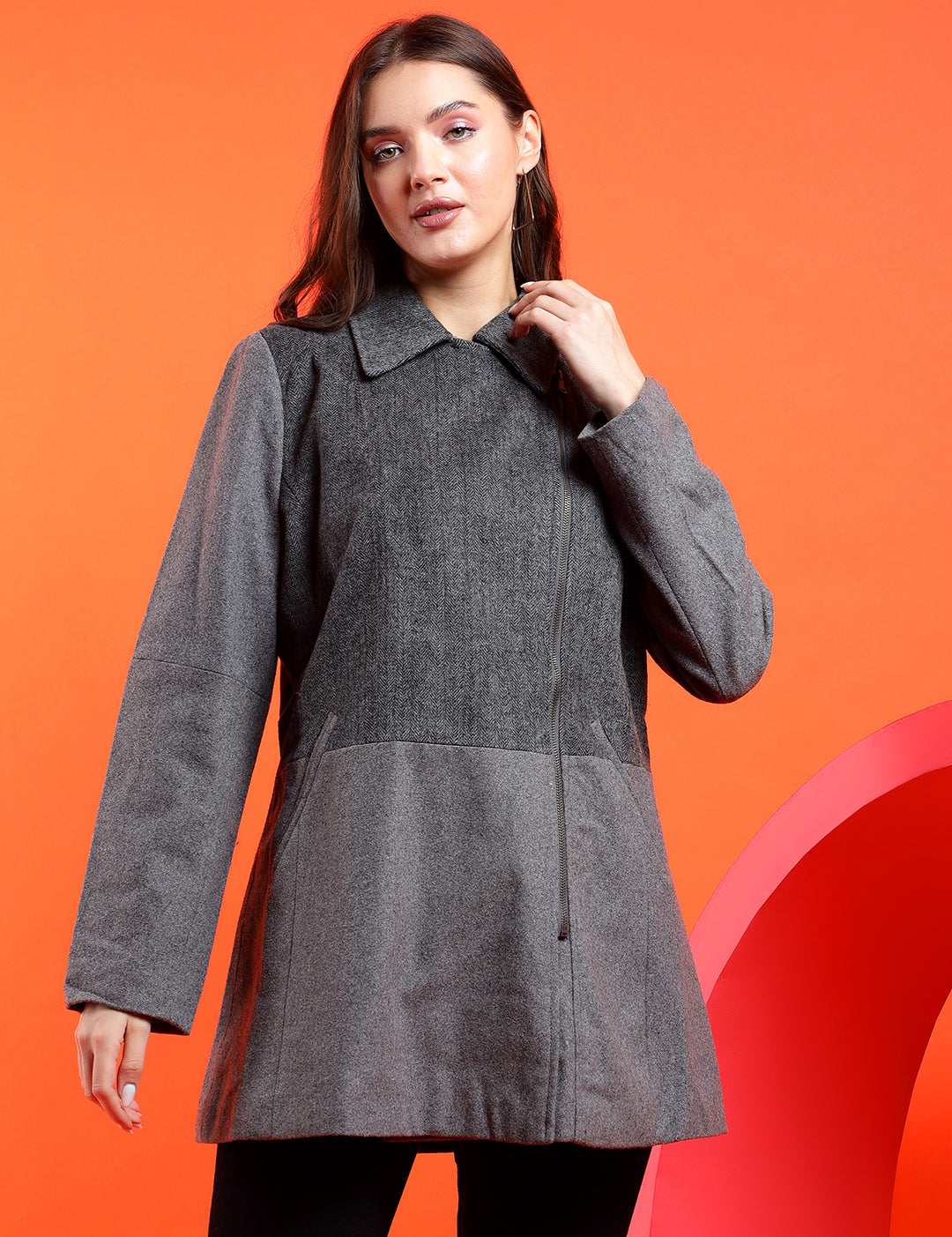 KOTTY Women's Stylish Mid-Length Coats – Vibrant Mustard and Chic Designs Premium Colors