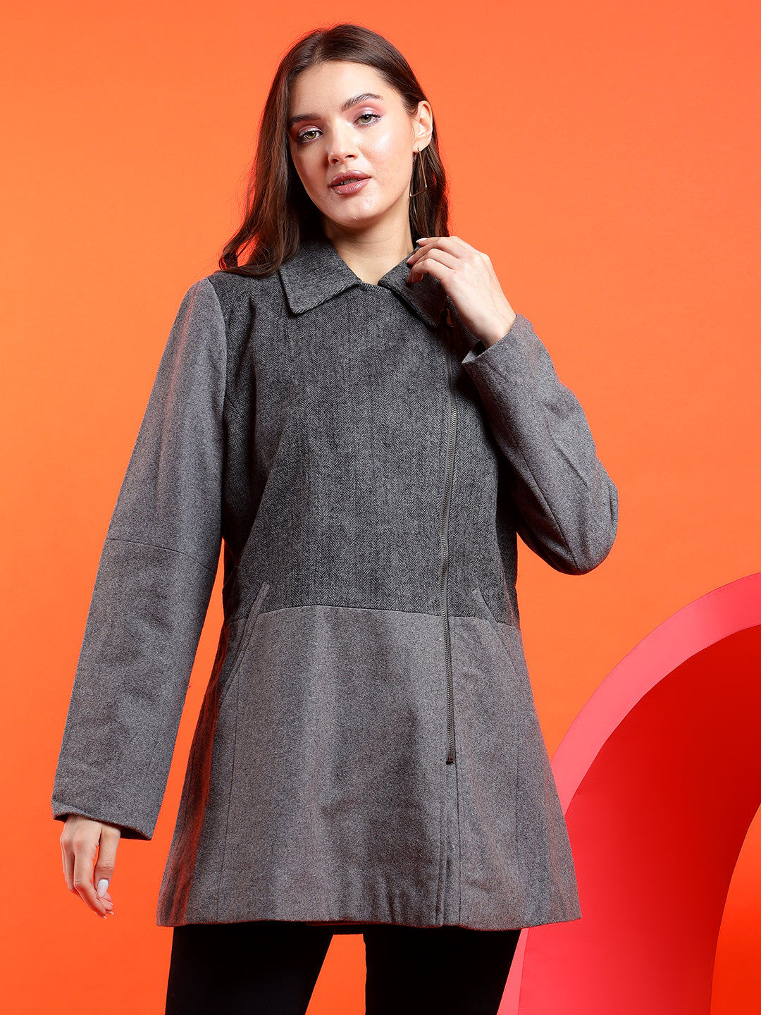 KOTTY Women's Stylish Mid-Length Coats – Vibrant Mustard and Chic Designs Premium Colors