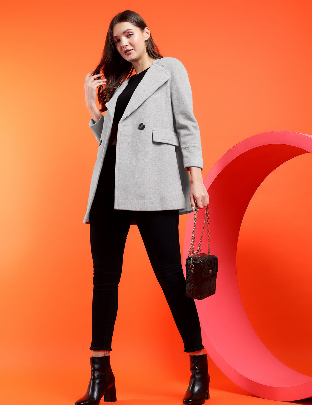 KOTTY Womens Full Sleeve Solid Casual Blazer
