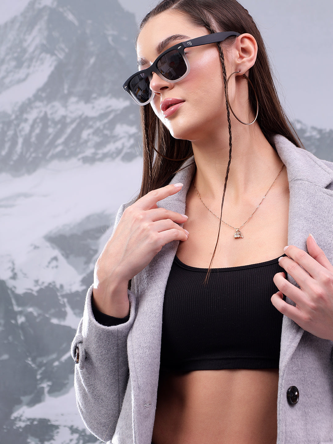 KOTTY Solid Single Breasted Casual Women Blazer (Grey)