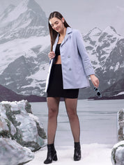 KOTTY Women's Longline Double-Breasted Classic & Timeless Elegance Coat