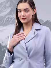 KOTTY Women's Longline Double-Breasted Classic & Timeless Elegance Coat