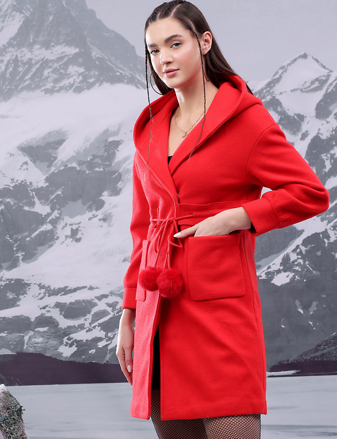KOTTY Solid Single Breasted Casual Women Blazer (Red)