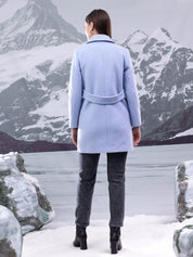 KOTTY Women's Longline Double-Breasted Classic & Timeless Elegance Coat