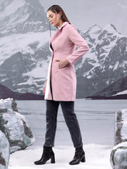 KOTTY Solid Single Breasted Casual Women Blazer (Pink)
