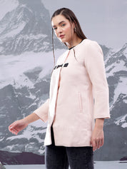 KOTTY Solid Single Breasted Casual Women Blazer (Beige)