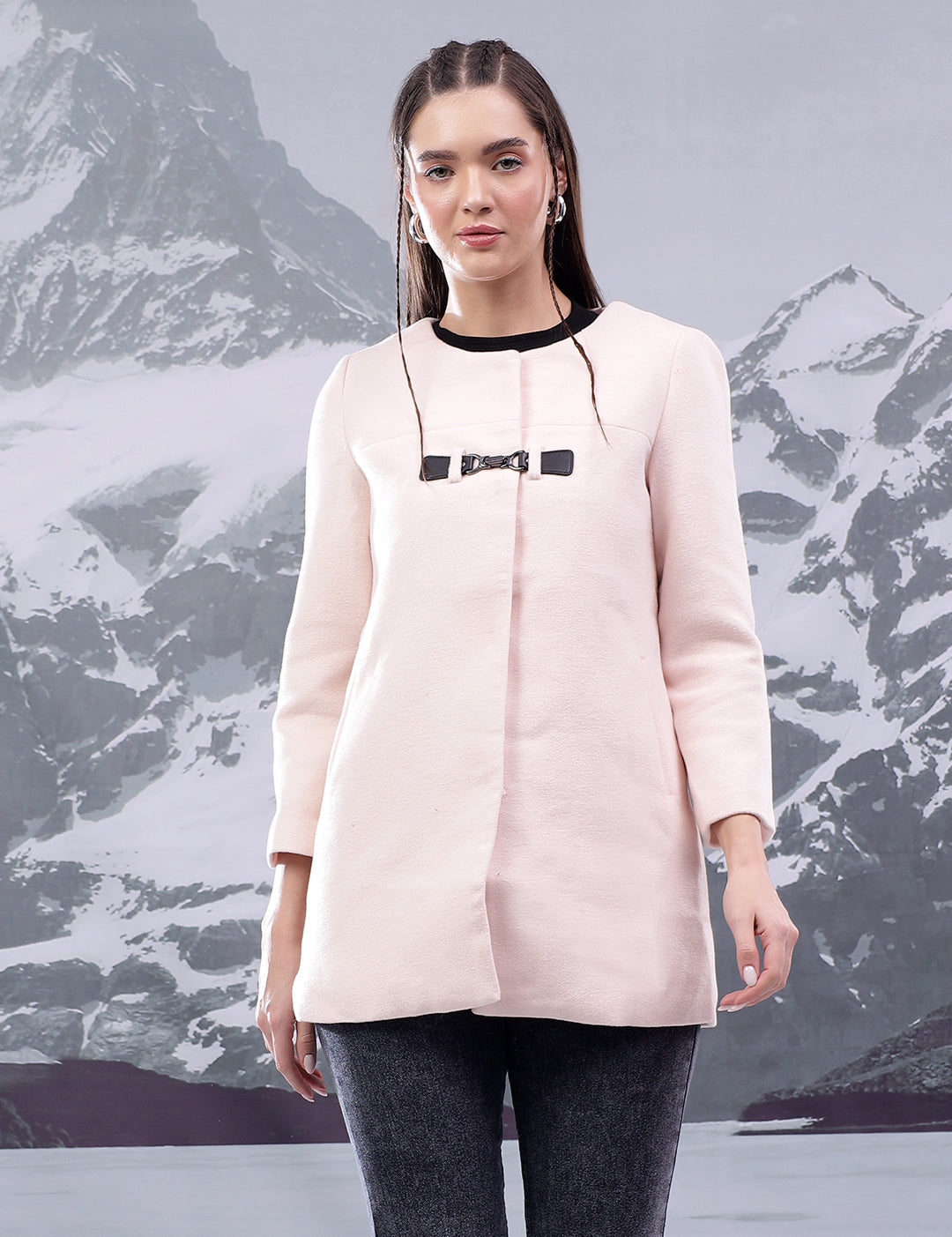 KOTTY Solid Single Breasted Casual Women Blazer (Beige)