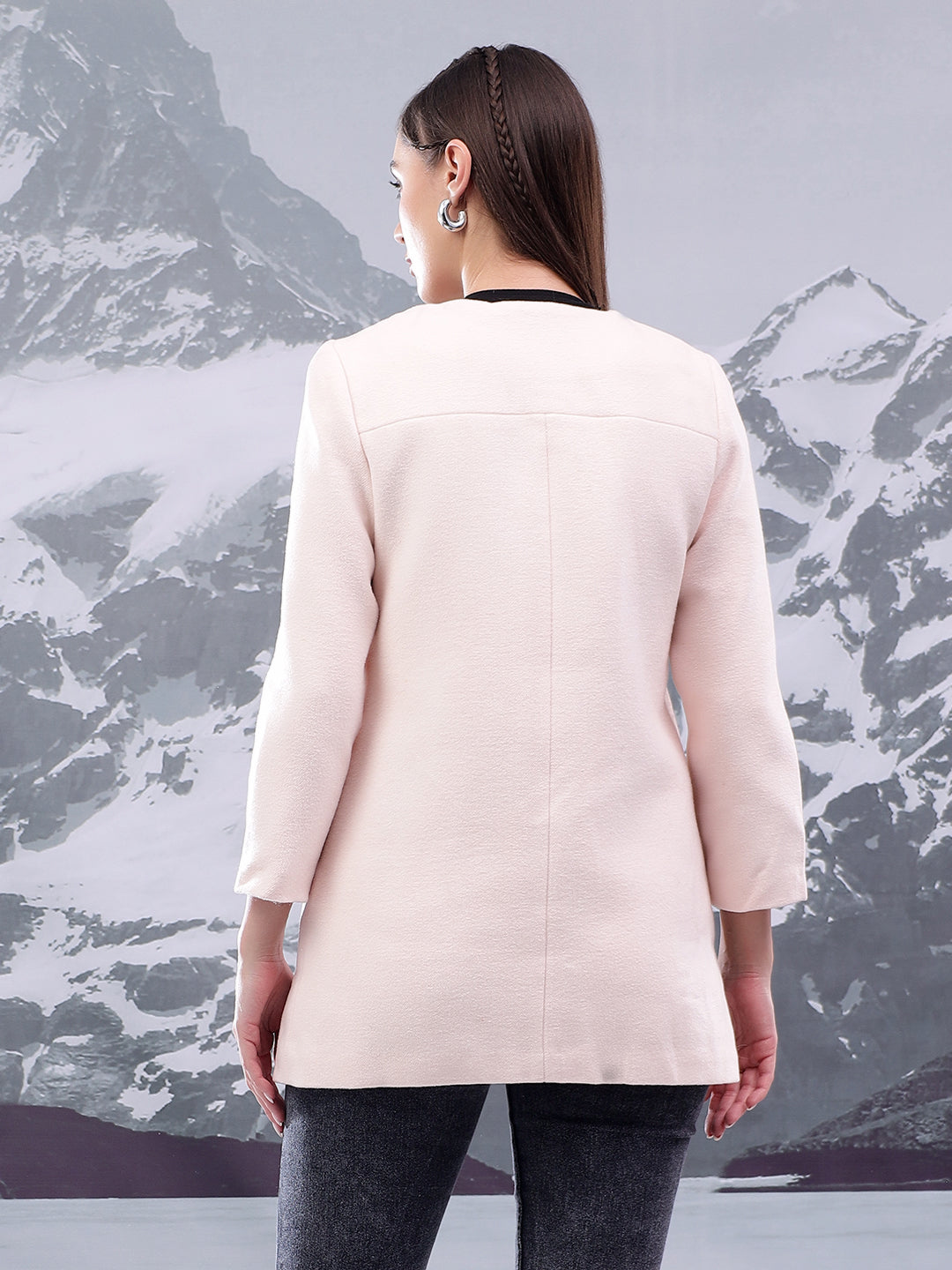 KOTTY Solid Single Breasted Casual Women Blazer (Beige)