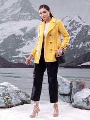 KOTTY Women's Longline Double-Breasted Classic & Timeless Elegance Coat