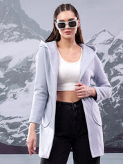 KOTTY Solid Single Breasted Casual Women Blazer (Grey)