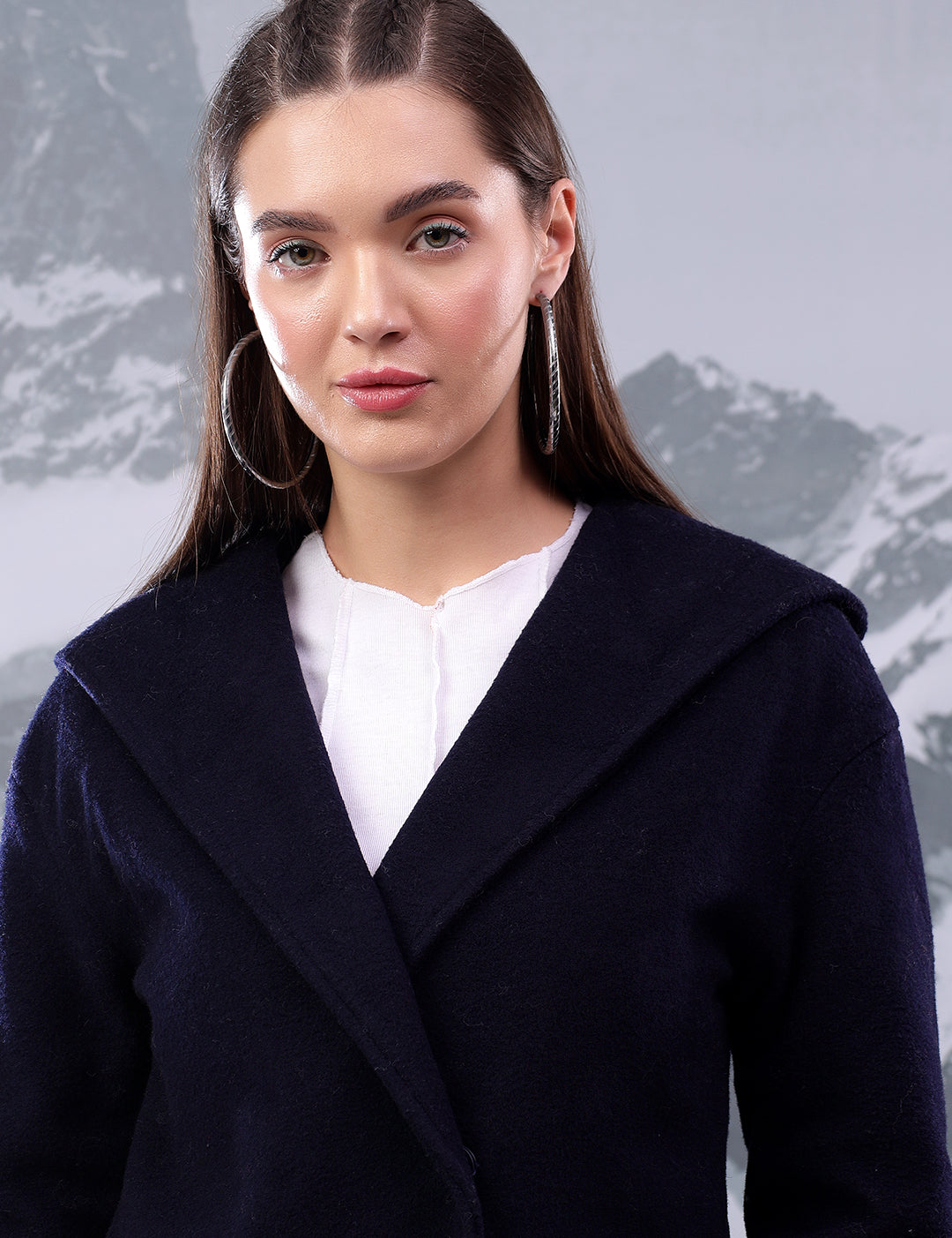 KOTTY Solid Double Breasted Casual Women Blazer (Blue)
