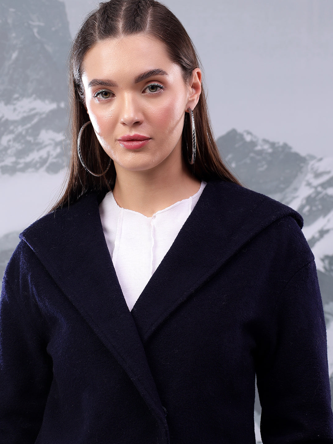 KOTTY Solid Double Breasted Casual Women Blazer (Blue)