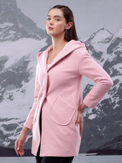 KOTTY Solid Single Breasted Casual Women Blazer (Pink)