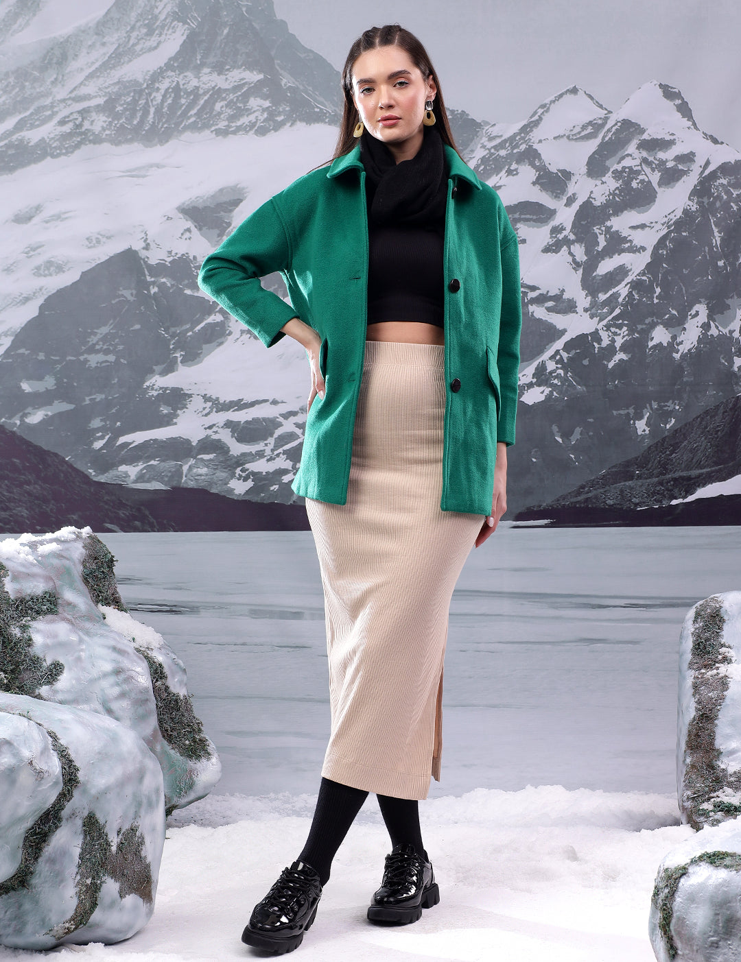 KOTTY Womens Full Sleeve Solid Casual Blazer