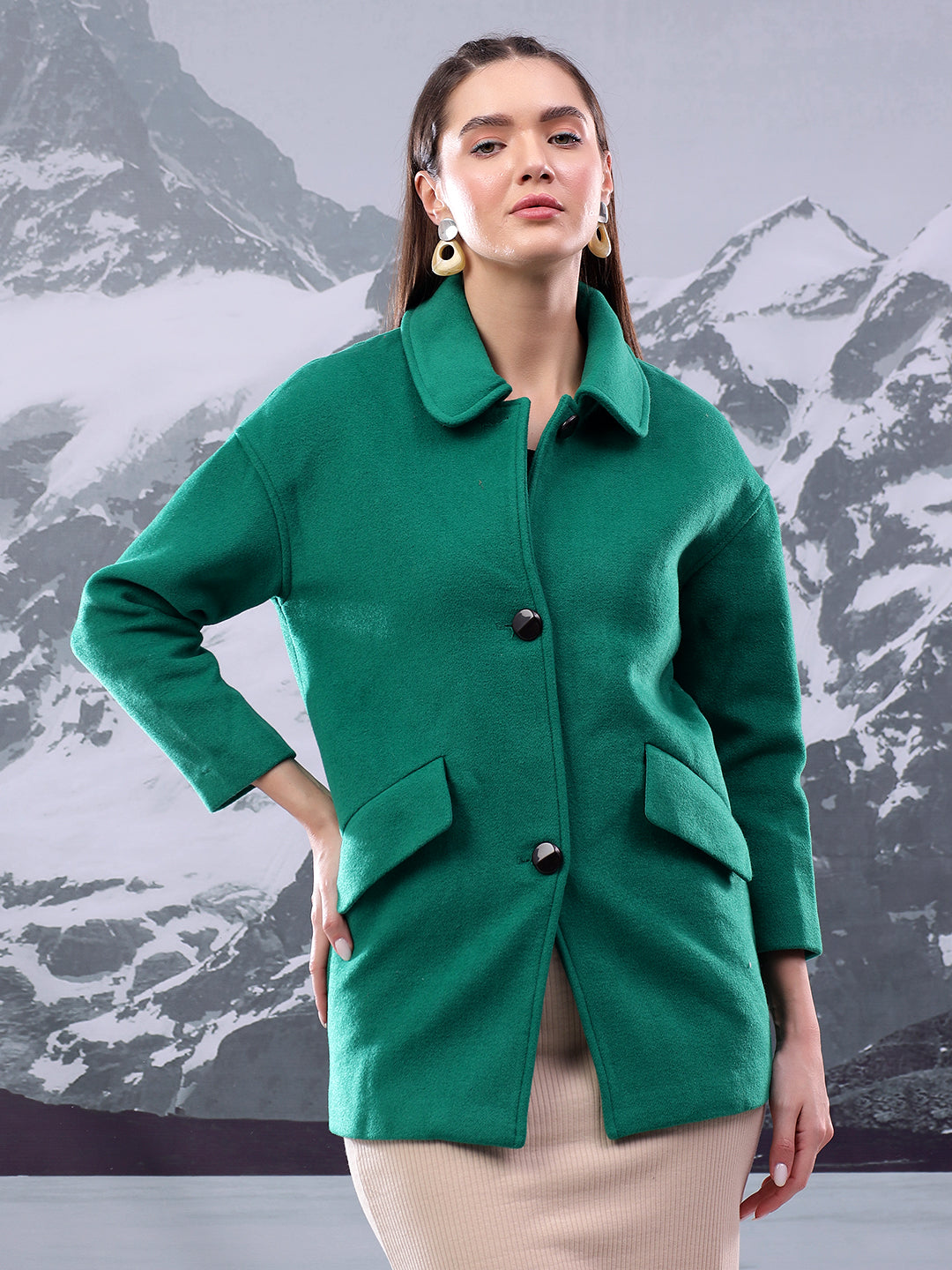 KOTTY Women's Longline Coat Chic & Flattering Fit