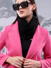 KOTTY Solid Single Breasted Casual Women Blazer (Pink)