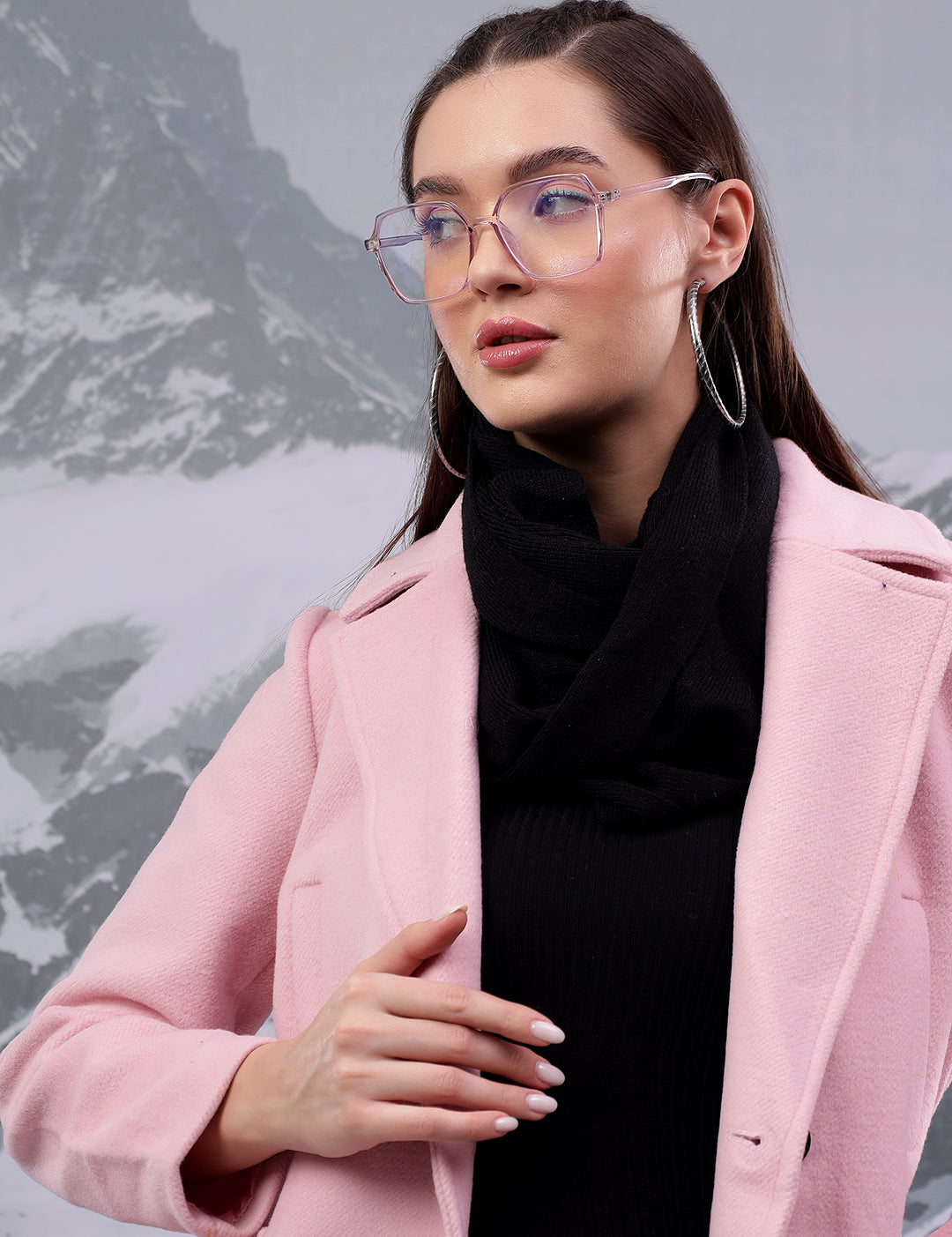 KOTTY Solid Double Breasted Casual Women Blazer (Pink)