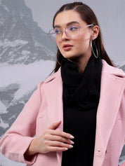 KOTTY Solid Double Breasted Casual Women Blazer (Pink)