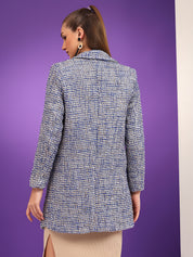 KOTTY Cotton Blend Checkered Coat 