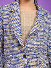 KOTTY Cotton Blend Checkered Coat 