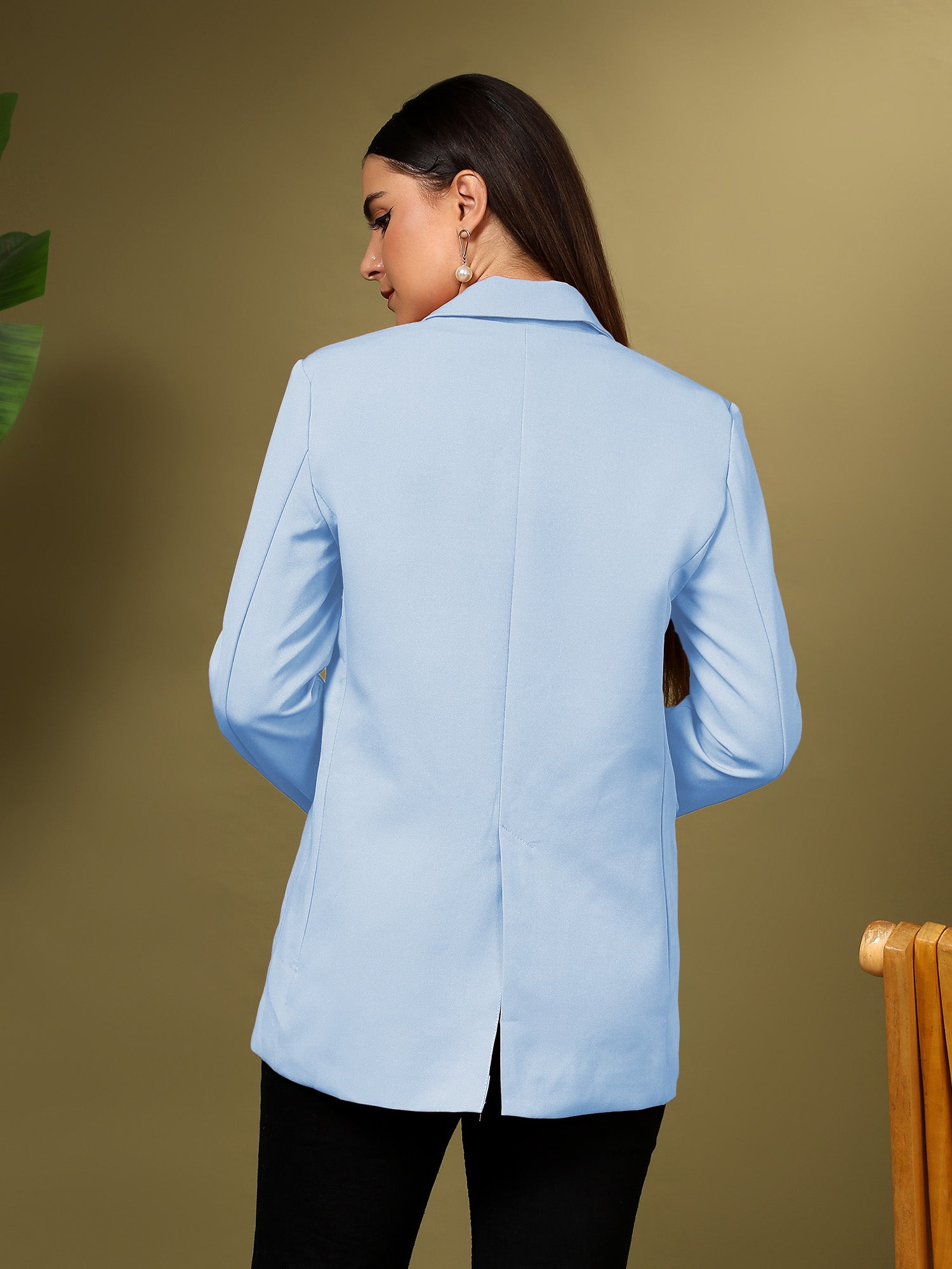 KOTTY Cotton Blend Solid Coat 