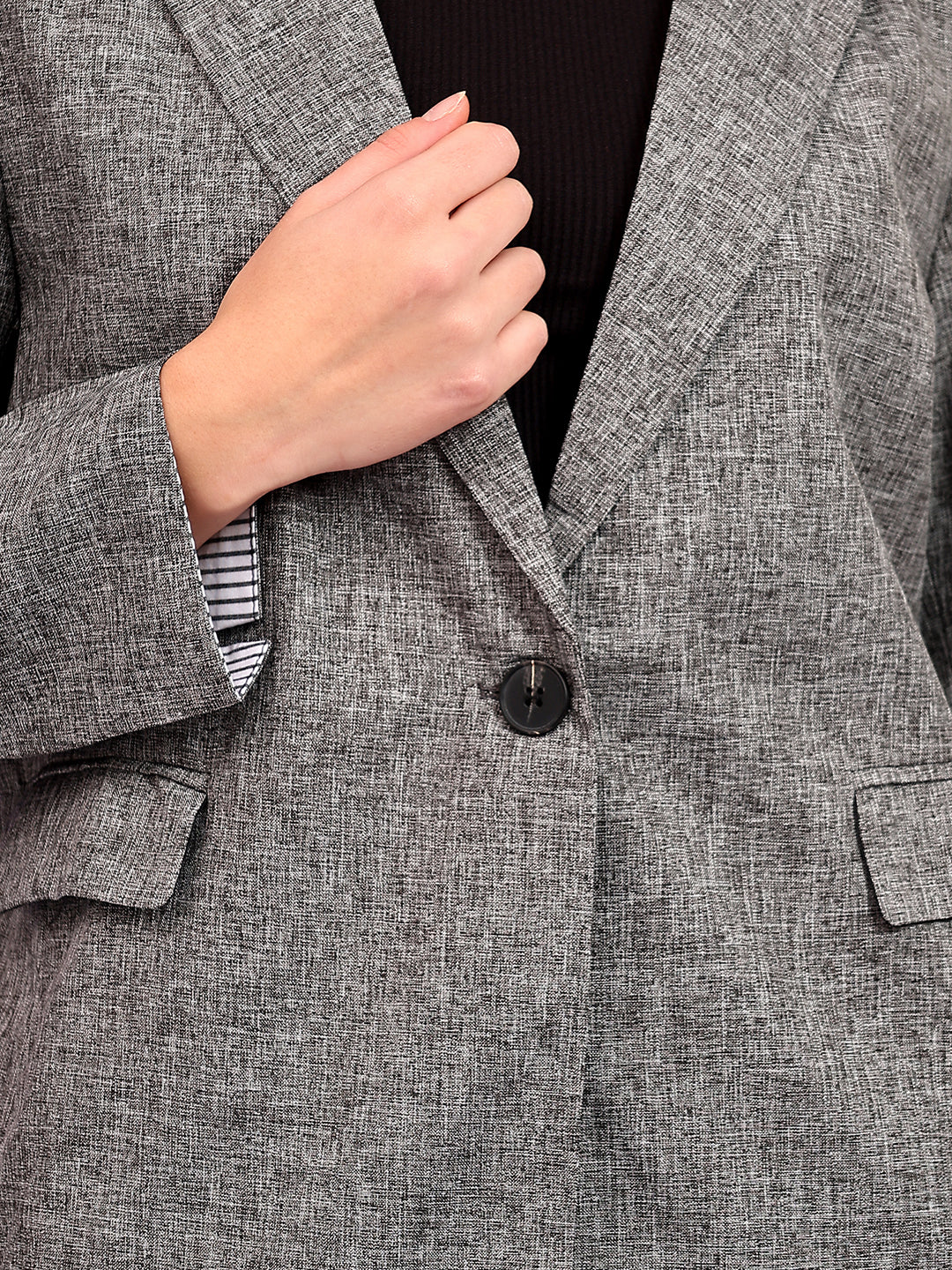 KOTTY Cotton Blend Solid Coat 