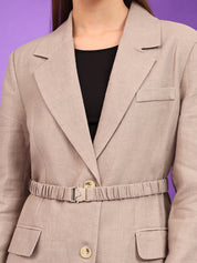 KOTTY Cotton Blend Solid Coat 