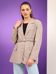 KOTTY Cotton Blend Solid Coat 