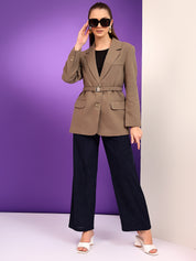 KOTTY Cotton Blend Solid Coat 