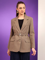 KOTTY Cotton Blend Solid Coat 