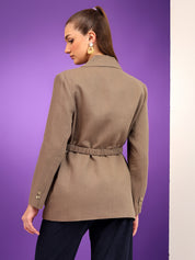 KOTTY Cotton Blend Solid Coat 