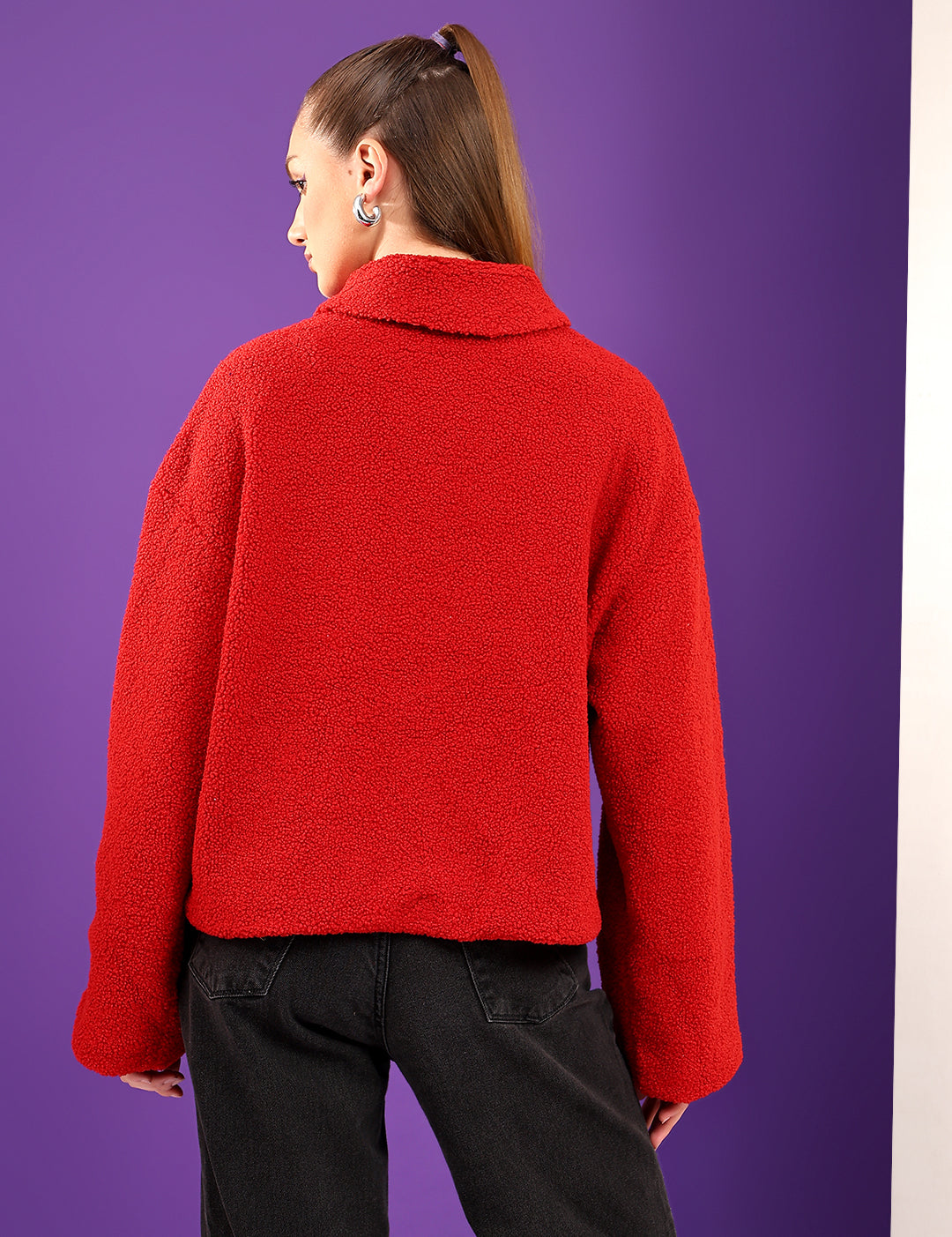 KOTTY Cotton Blend Solid Coat 