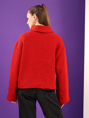 KOTTY Cotton Blend Solid Coat 