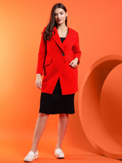 KOTTY Cotton Blend Solid Coat 