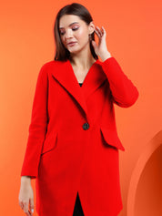 KOTTY Cotton Blend Solid Coat 