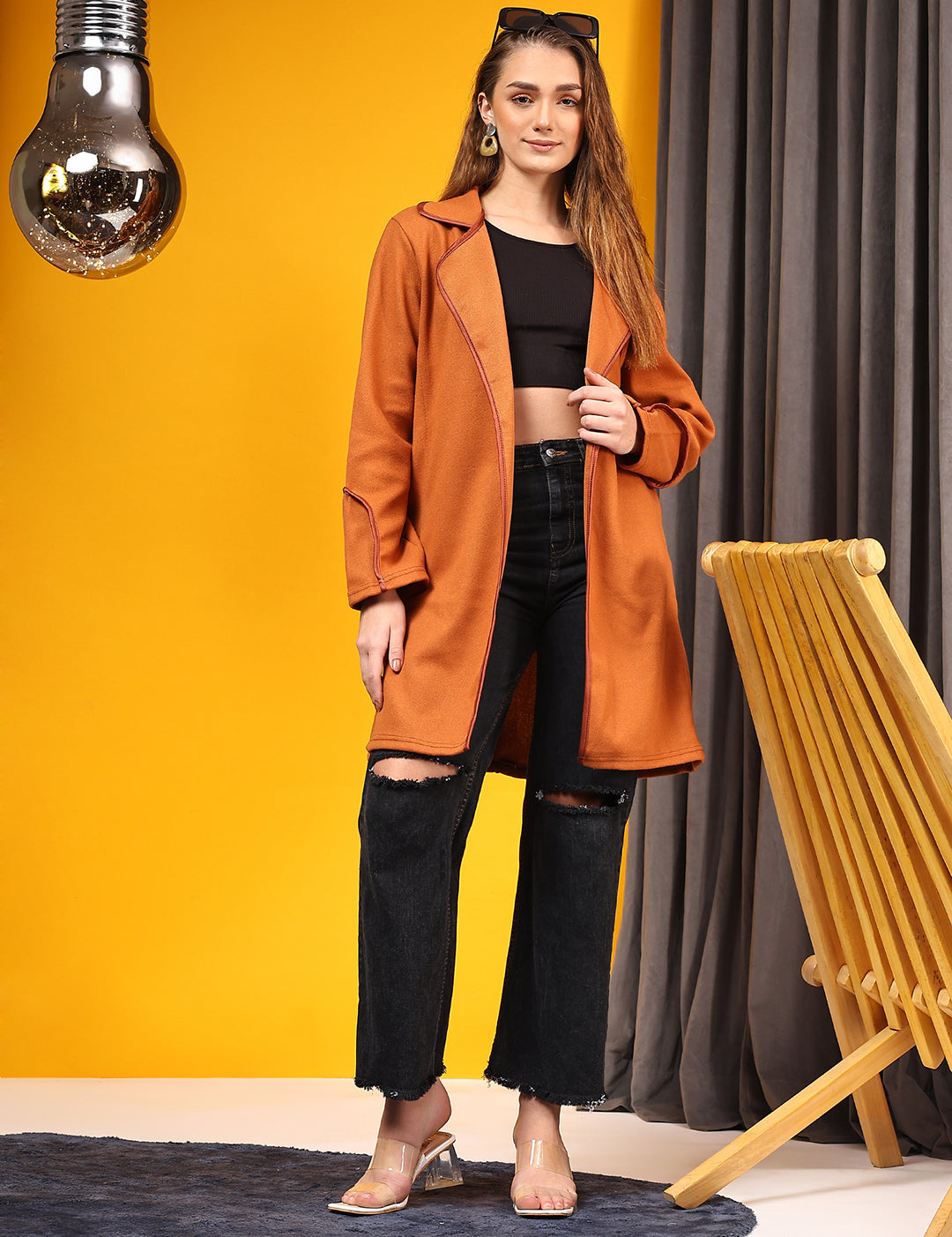KOTTY Womens Full Sleeve Solid Casual Blazer