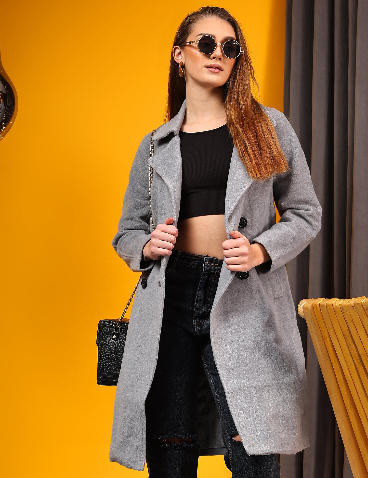 KOTTY Polyester Solid Coat 