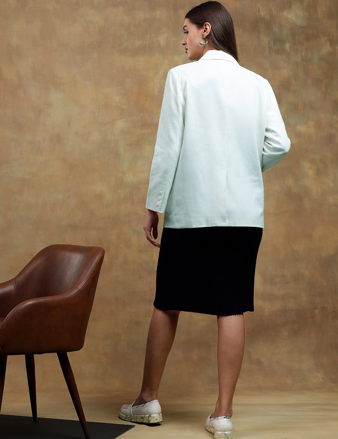 KOTTY Womens Full Sleeve Solid Casual Blazer