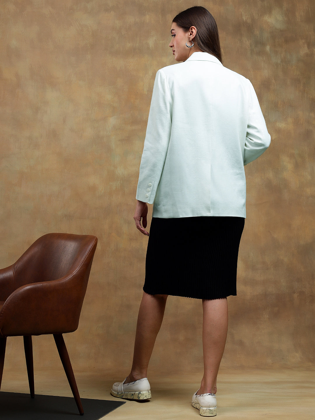 KOTTY Womens Full Sleeve Solid Casual Blazer