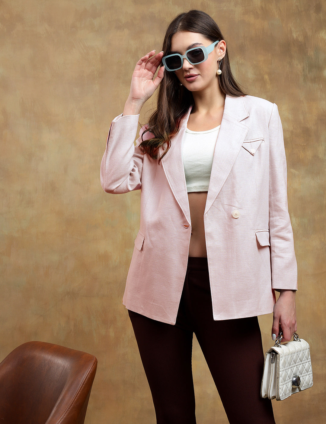 KOTTY Womens Full Sleeve Solid Casual Blazer