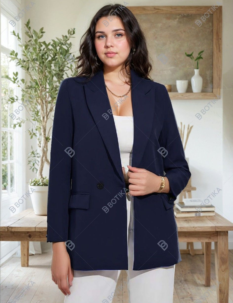 KOTTY Womens Full Sleeve Solid Casual Blazer