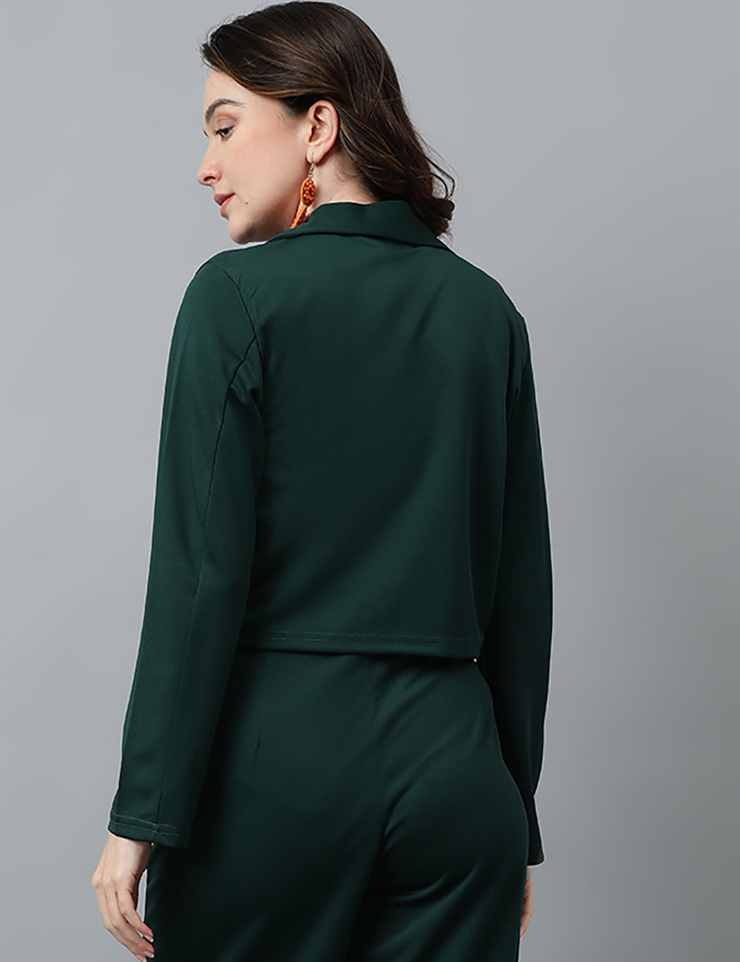 KOTTY Women's Solid Single Breasted Casual Blazer