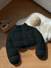 KOTTY Women's Black Teddy Fleece Jacket