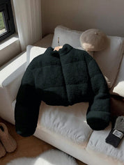 KOTTY Women's Black Teddy Fleece Jacket