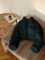 KOTTY Women's Black Teddy Fleece Jacket