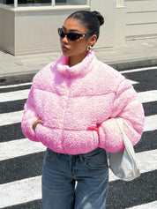 Trendy Crop Winter Jacket for Casual & Street Style