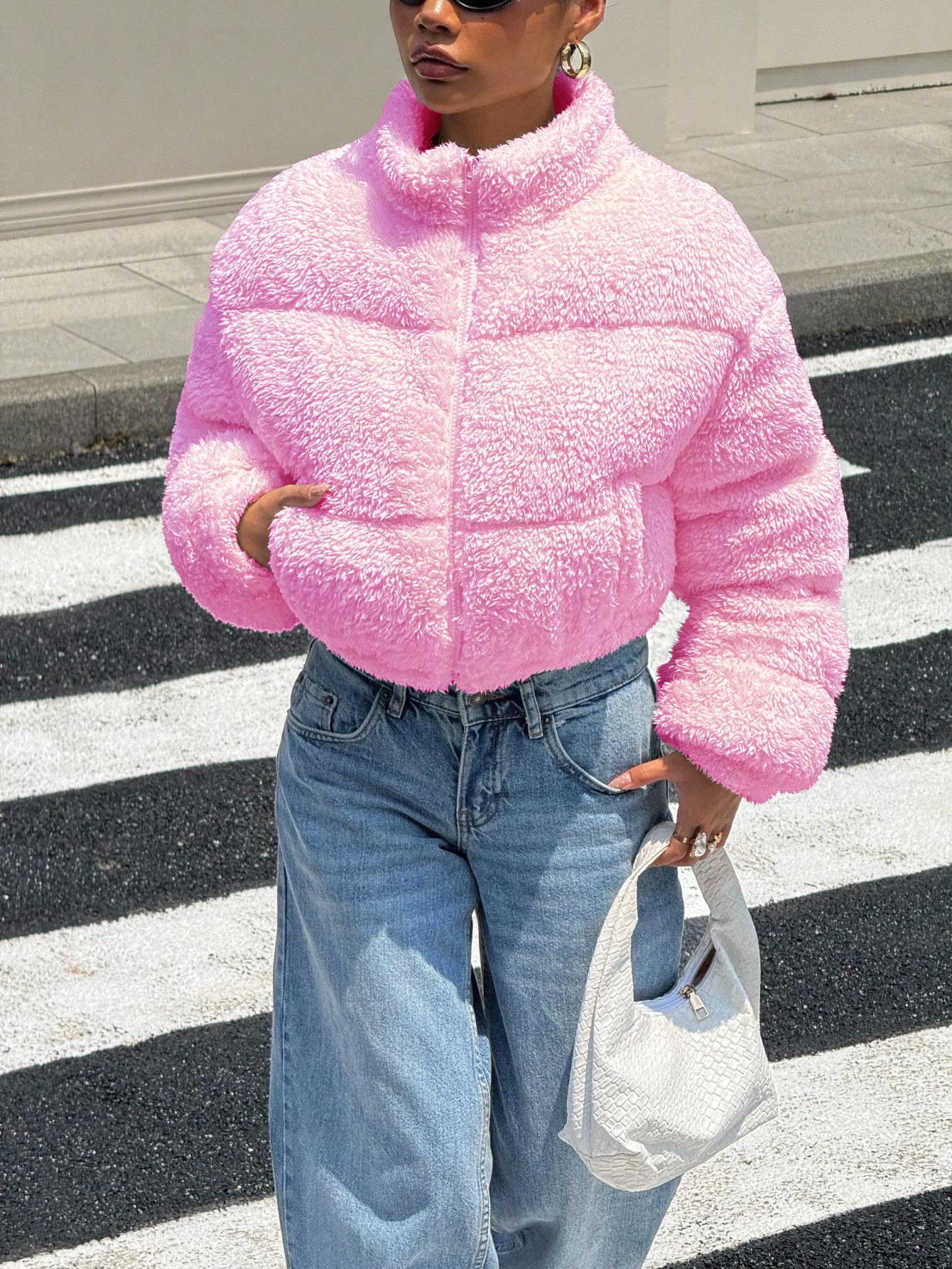 Trendy Crop Winter Jacket for Casual & Street Style