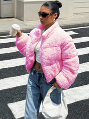 Trendy Crop Winter Jacket for Casual & Street Style